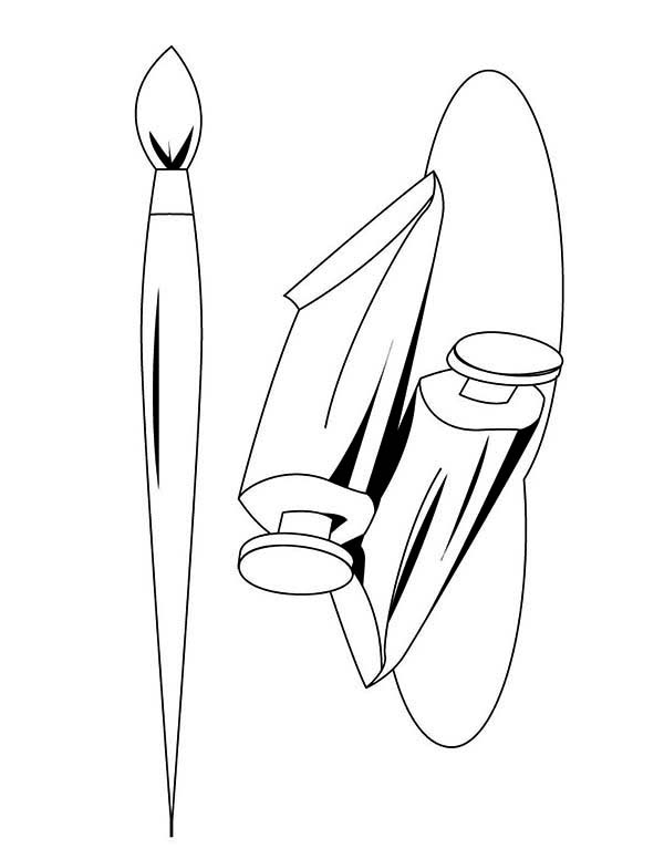 63 Paint Brushes Coloring Pages 20