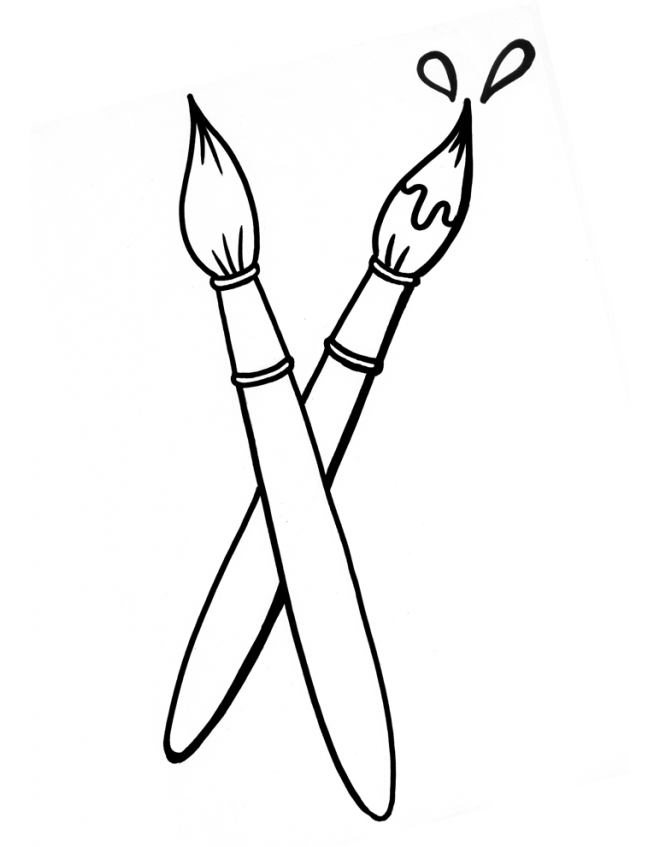 63 Paint Brushes Coloring Pages 39