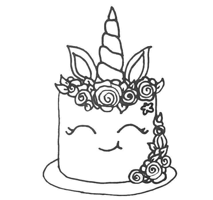 63 Unicorn Cake Coloring Pages 15