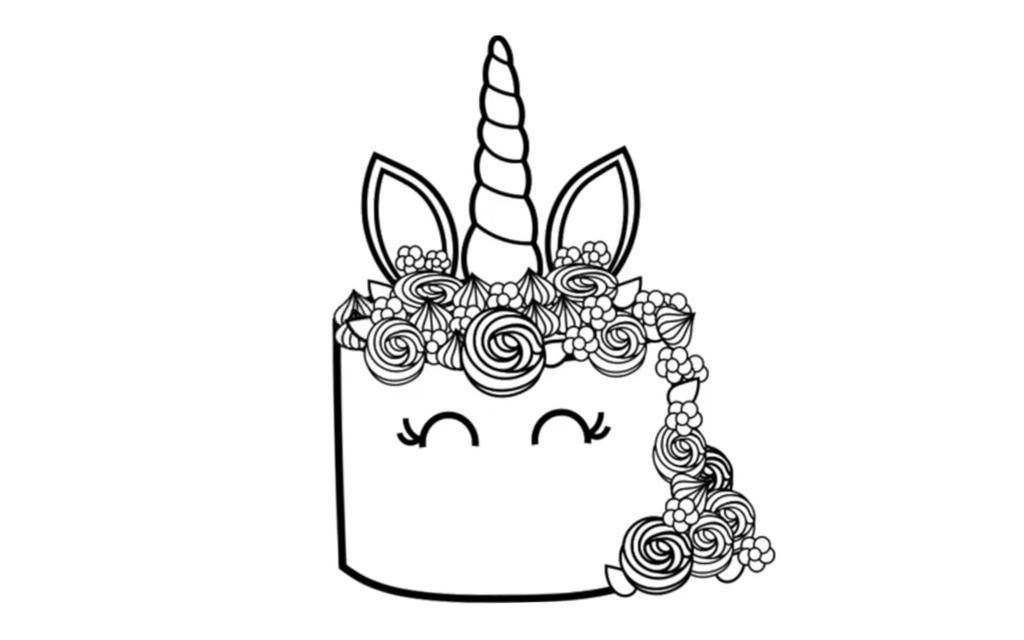 63 Unicorn Cake Coloring Pages 16