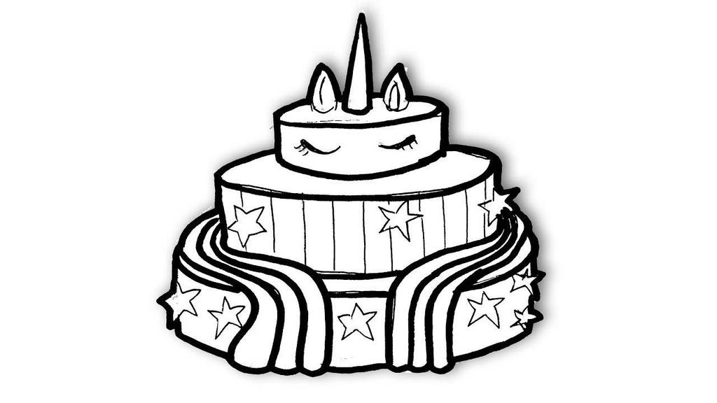 63 Unicorn Cake Coloring Pages 2