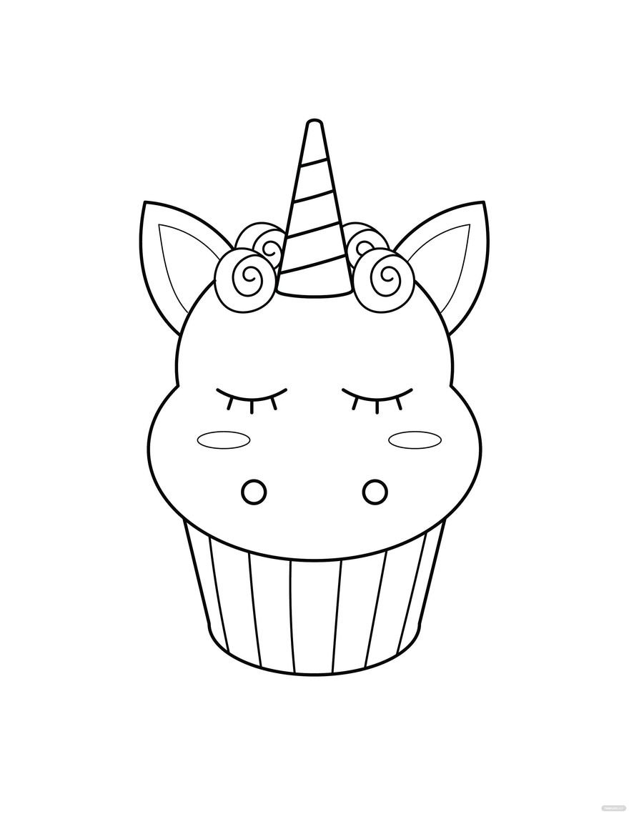 63 Unicorn Cake Coloring Pages 20