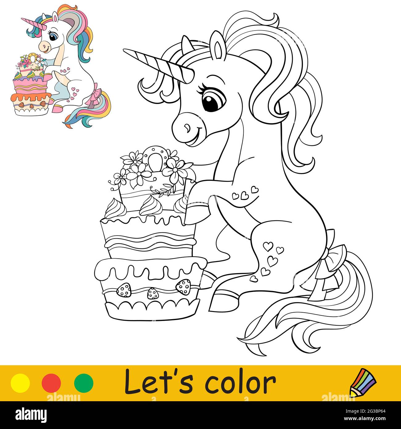 63 Unicorn Cake Coloring Pages 23