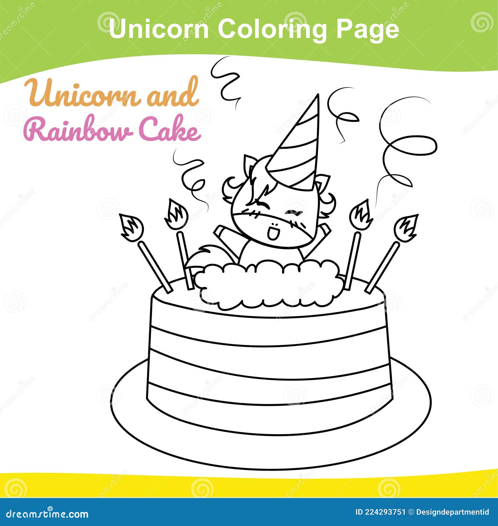 63 Unicorn Cake Coloring Pages 25