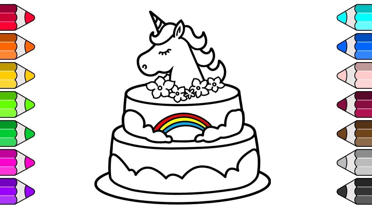 63 Unicorn Cake Coloring Pages 28