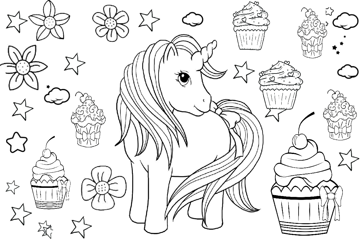 63 Unicorn Cake Coloring Pages 33