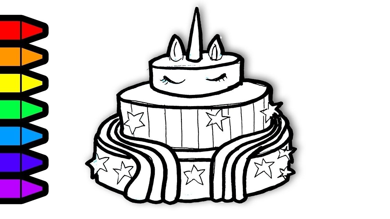63 Unicorn Cake Coloring Pages 38