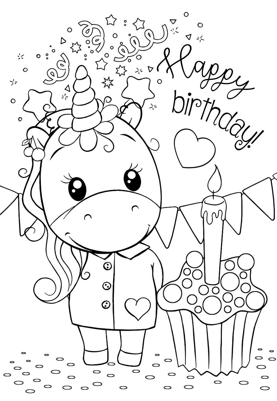 63 Unicorn Cake Coloring Pages 44