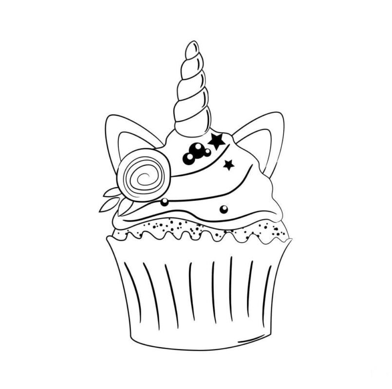 63 Unicorn Cake Coloring Pages 47