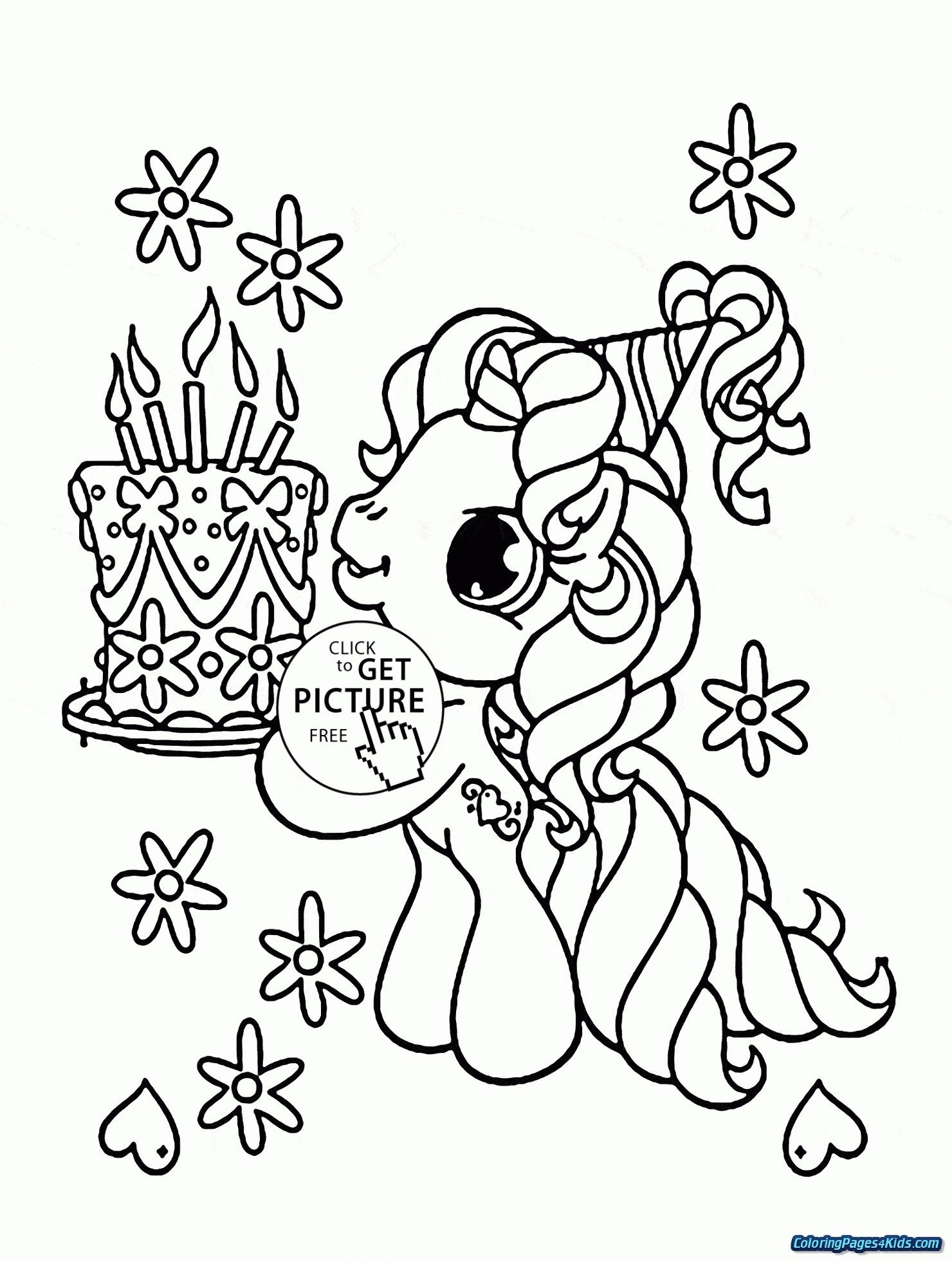 63 Unicorn Cake Coloring Pages 48