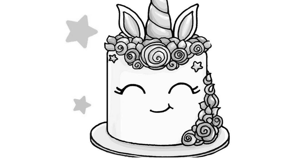 63 Unicorn Cake Coloring Pages 6