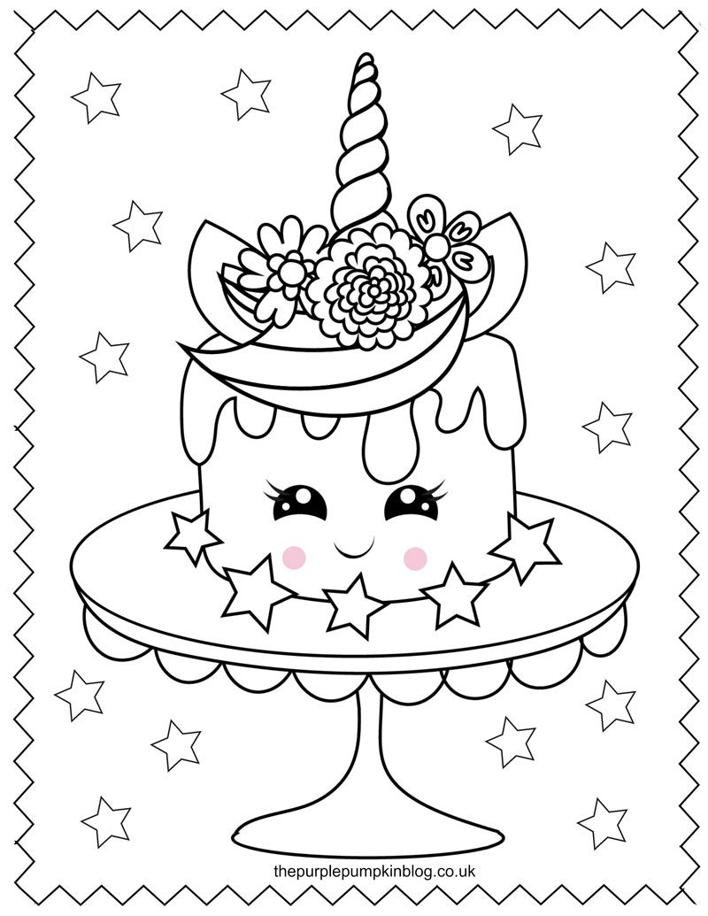 63 Unicorn Cake Coloring Pages 61