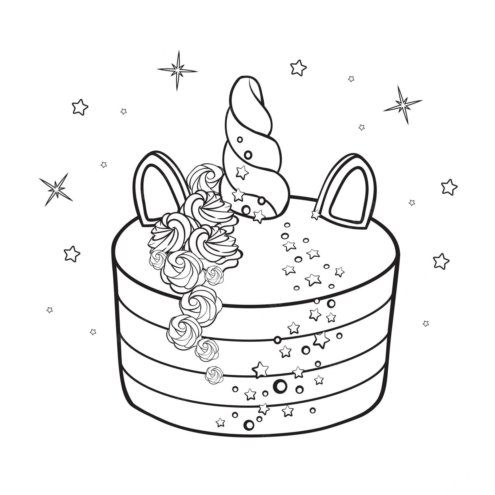 63 Unicorn Cake Coloring Pages 7
