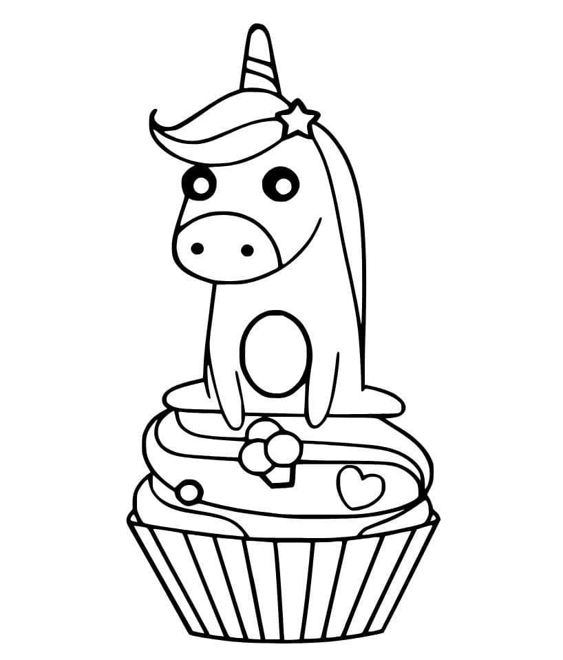 63 Unicorn Cake Coloring Pages 8