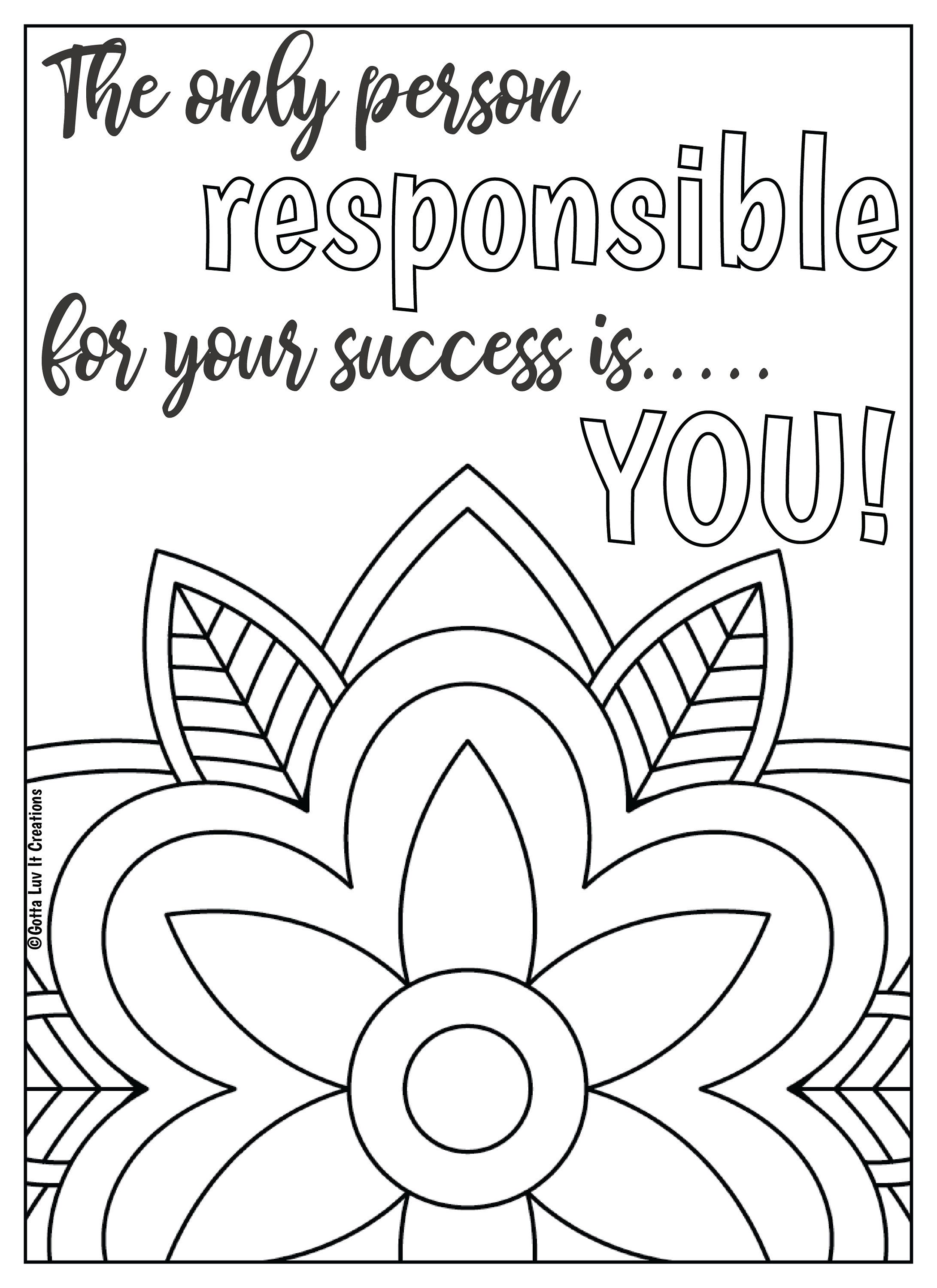 64 Motivational Quotes Coloring Pages 14