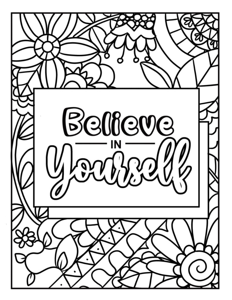 64 Motivational Quotes Coloring Pages 24