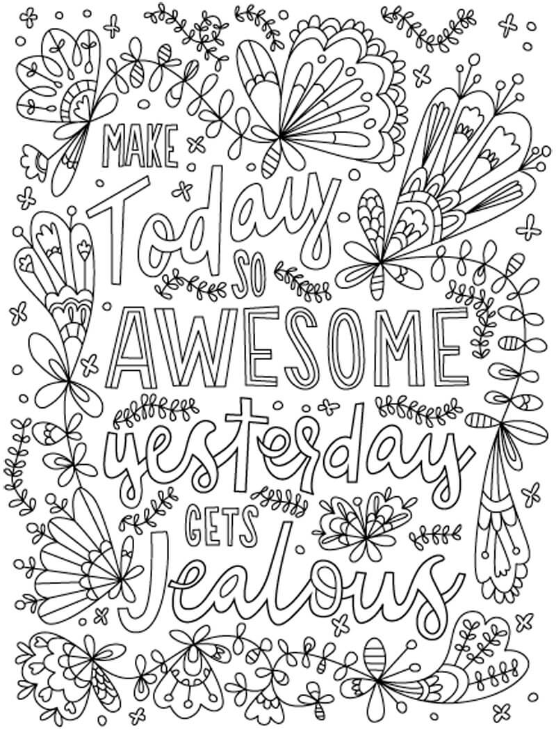 64 Motivational Quotes Coloring Pages 31