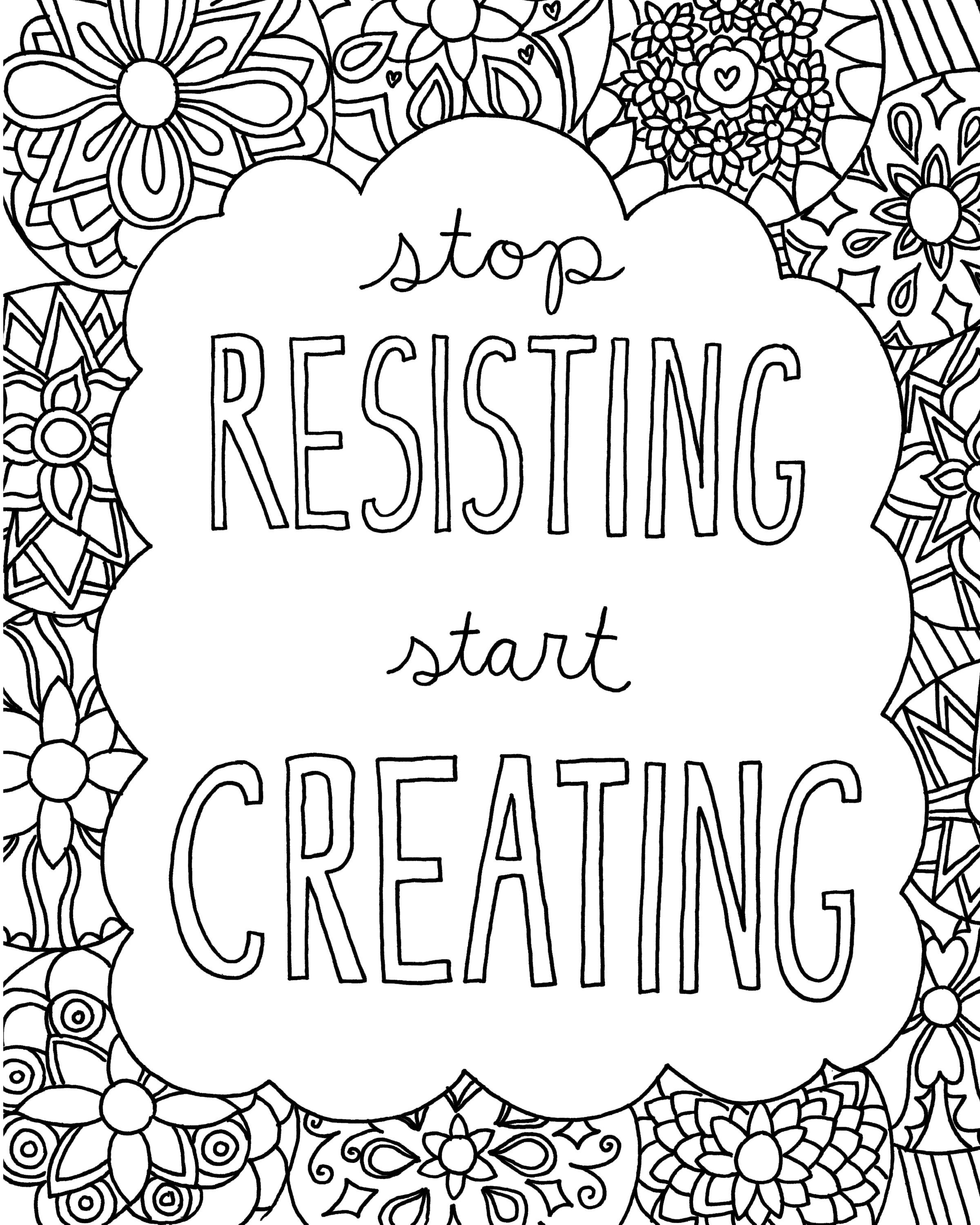 64 Motivational Quotes Coloring Pages 6