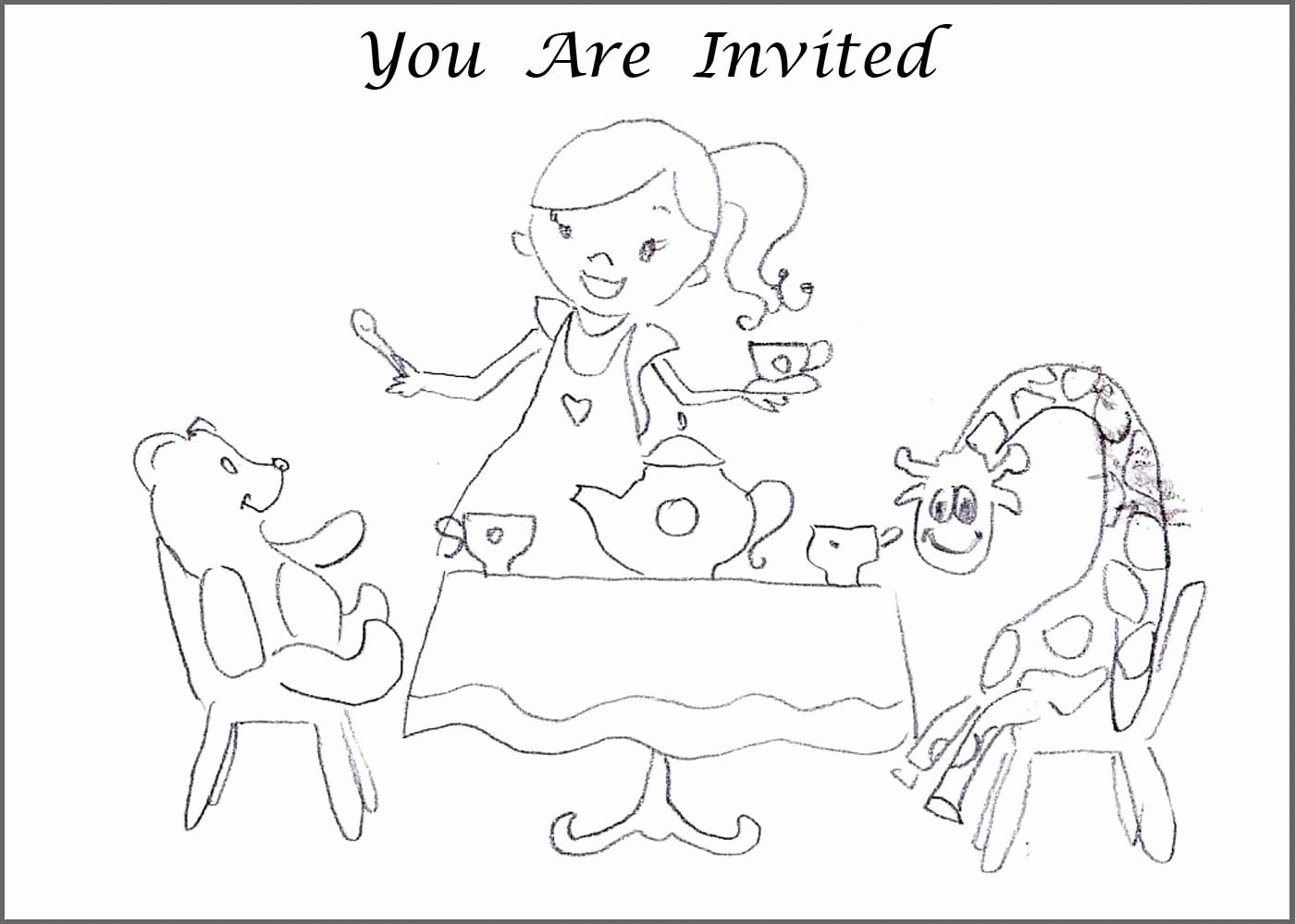 64 Tea Party Coloring Page 18