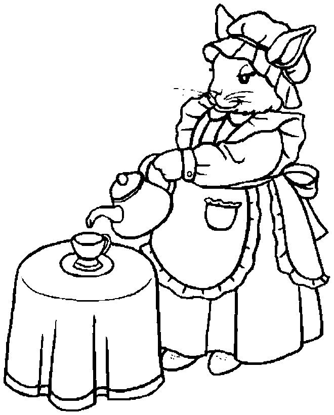 64 Tea Party Coloring Page 21