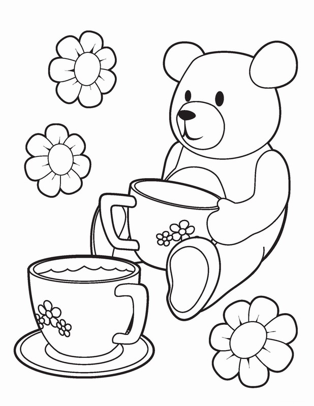 64 Tea Party Coloring Page 30