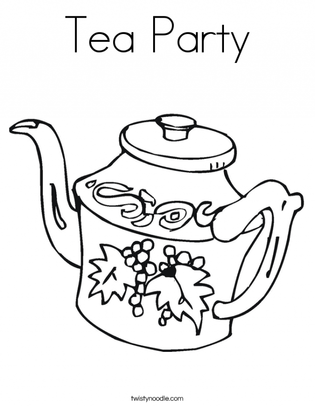 64 Tea Party Coloring Page 32