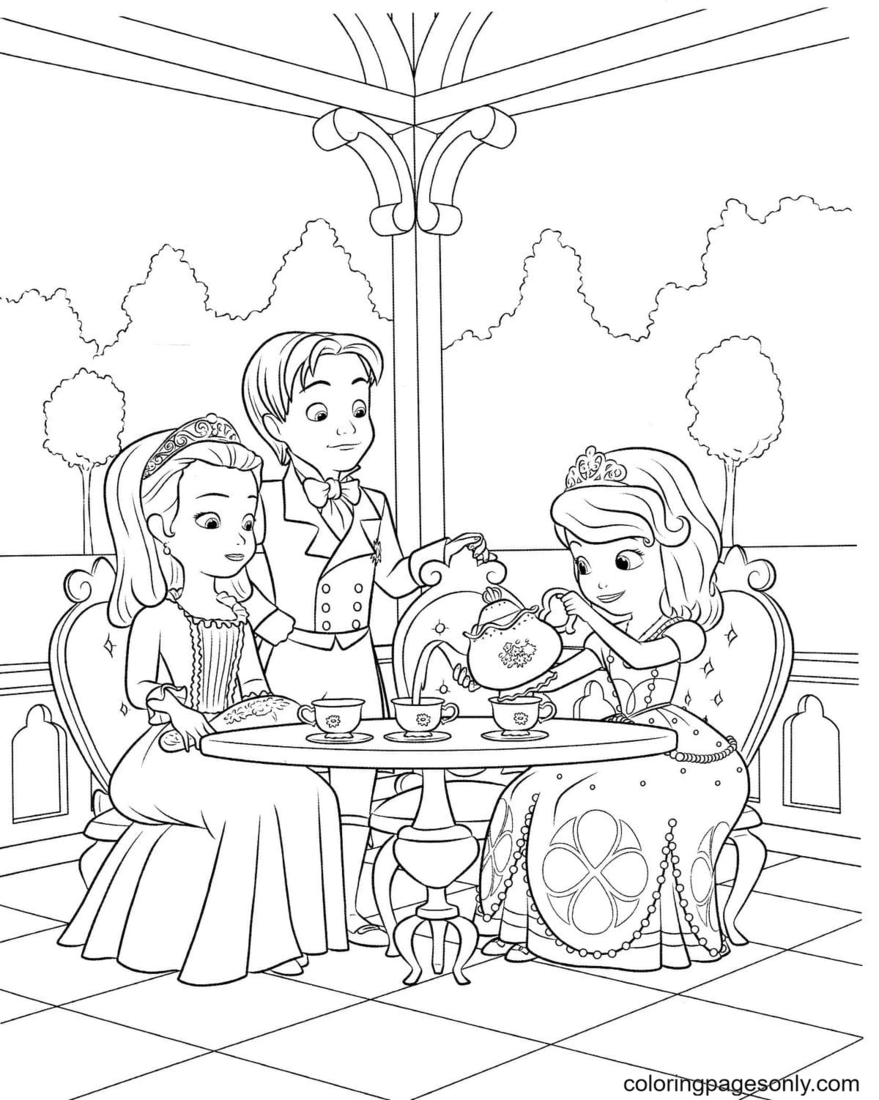 64 Tea Party Coloring Page 37