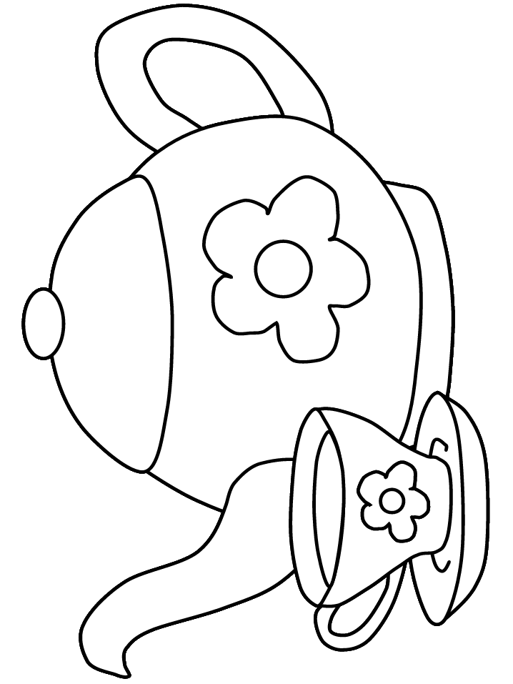 64 Tea Party Coloring Page 46