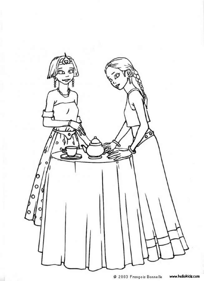 64 Tea Party Coloring Page 47