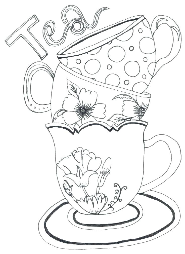 64 Tea Party Coloring Page 48