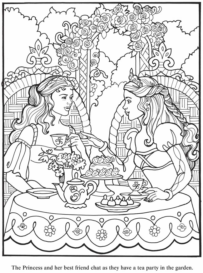 64 Tea Party Coloring Page 53