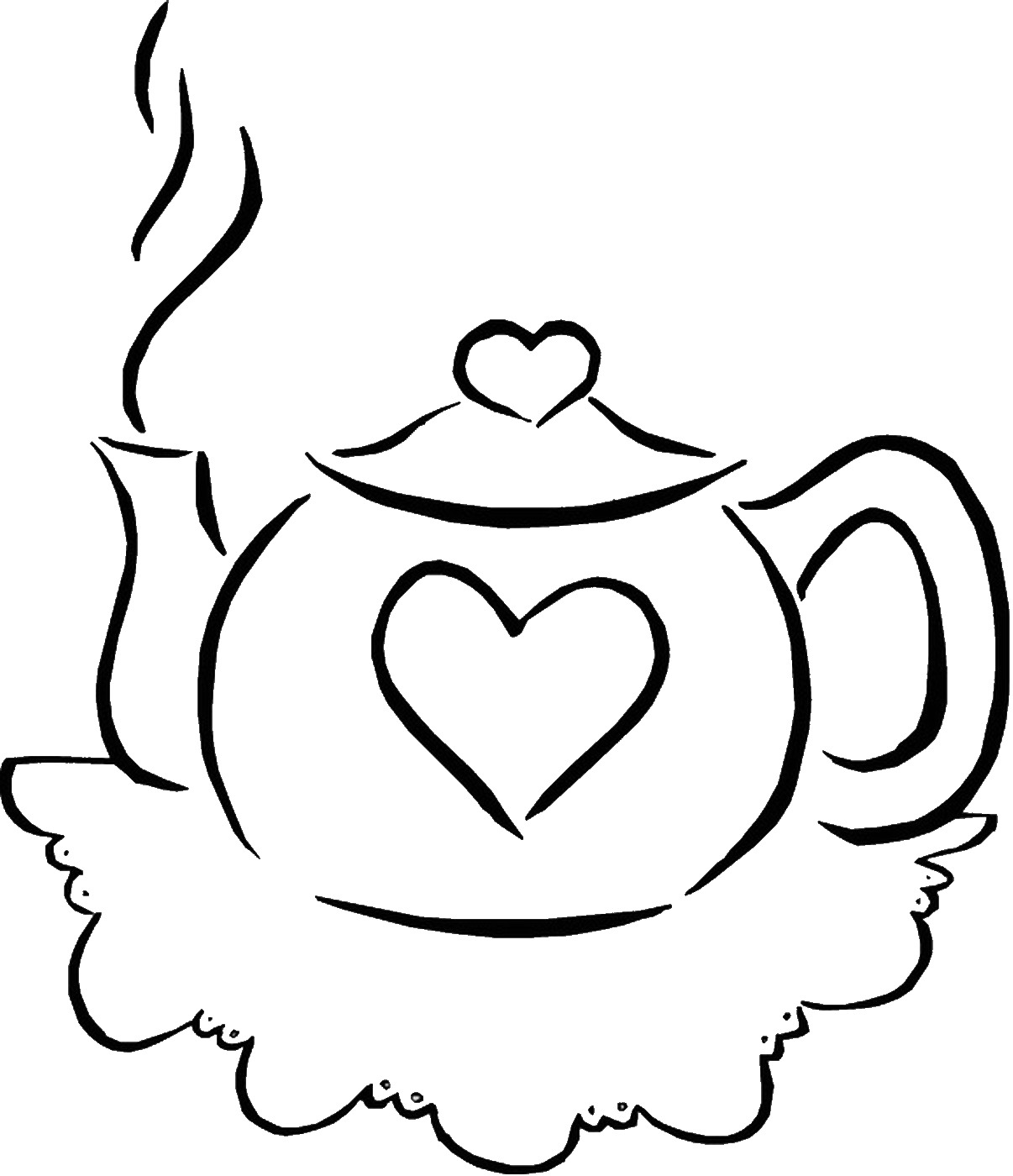 64 Tea Party Coloring Page 6