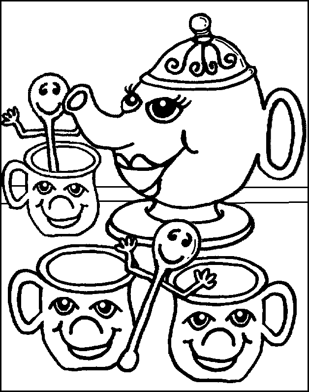 64 Tea Party Coloring Page 65