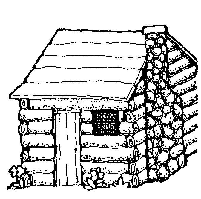65 Log Cabin Coloring Page 10