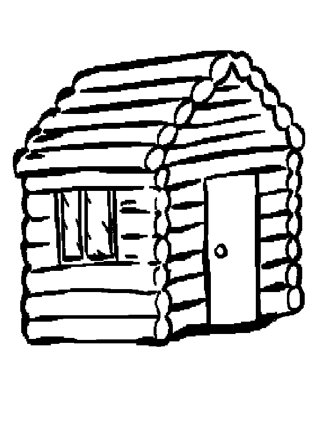 65 Log Cabin Coloring Page 11