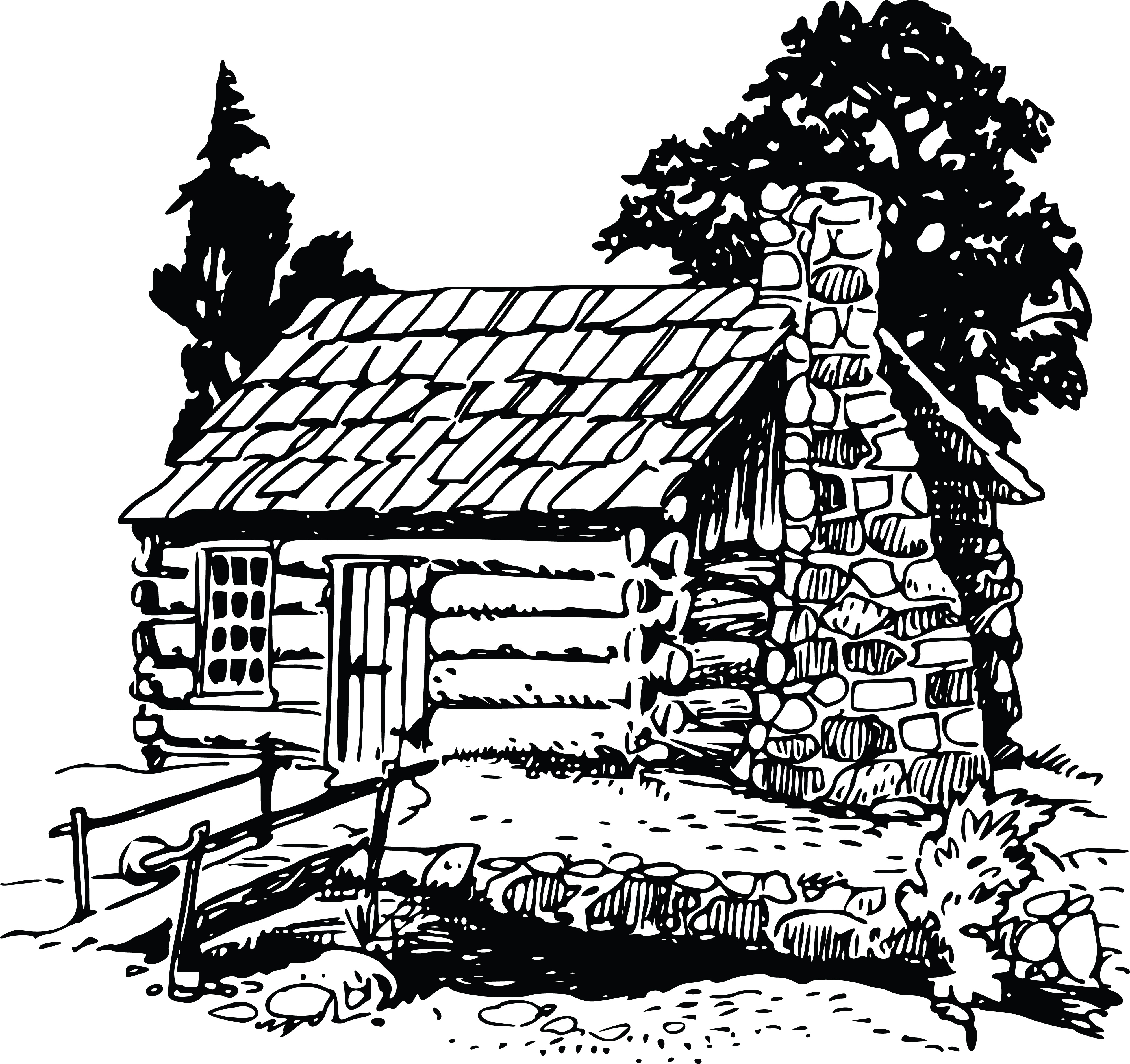 65 Log Cabin Coloring Page 18