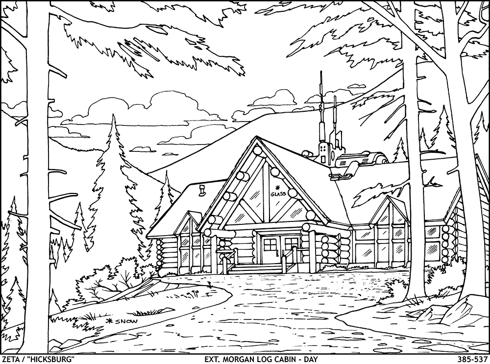 65 Log Cabin Coloring Page 20