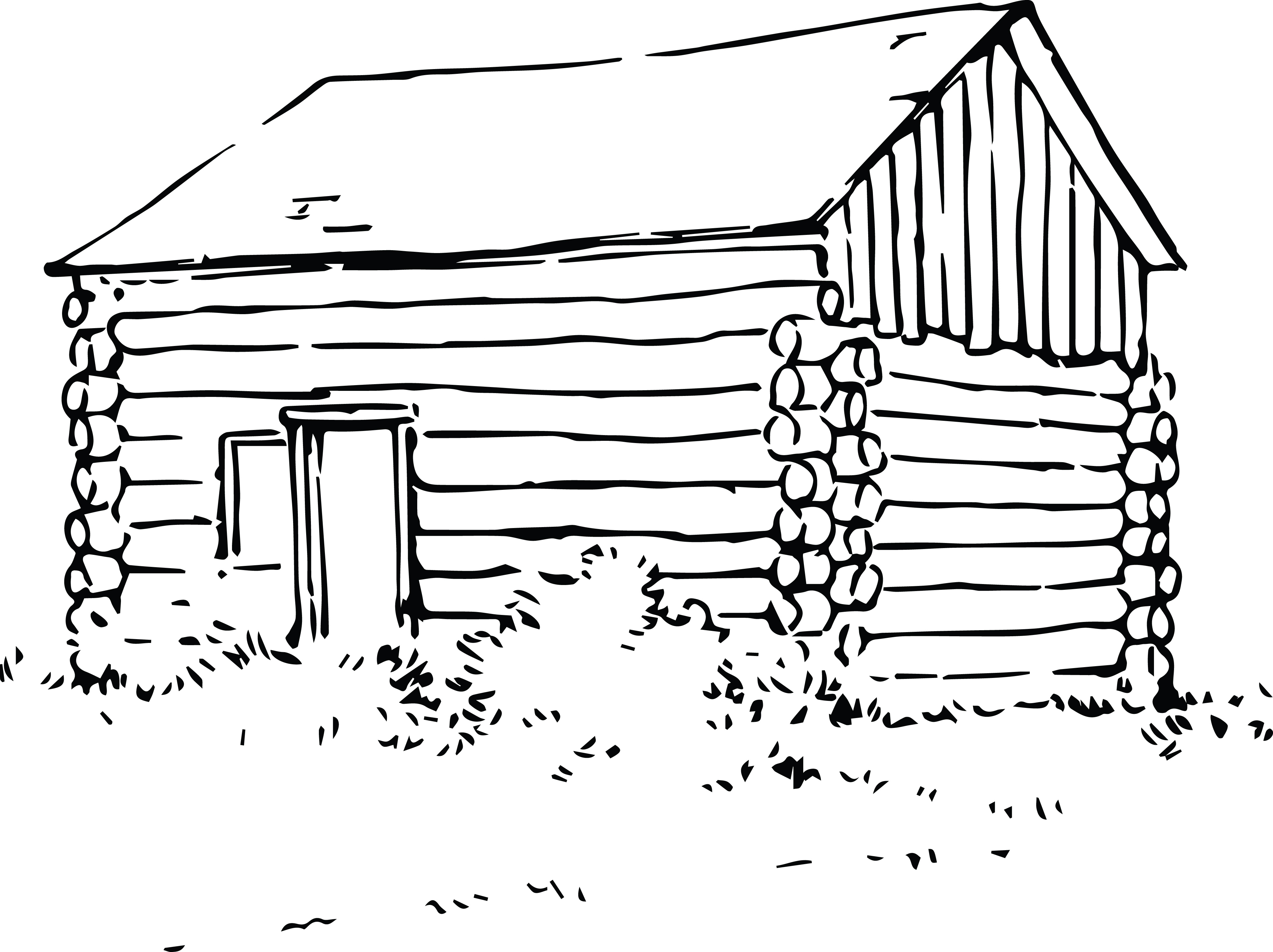 65 Log Cabin Coloring Page 25