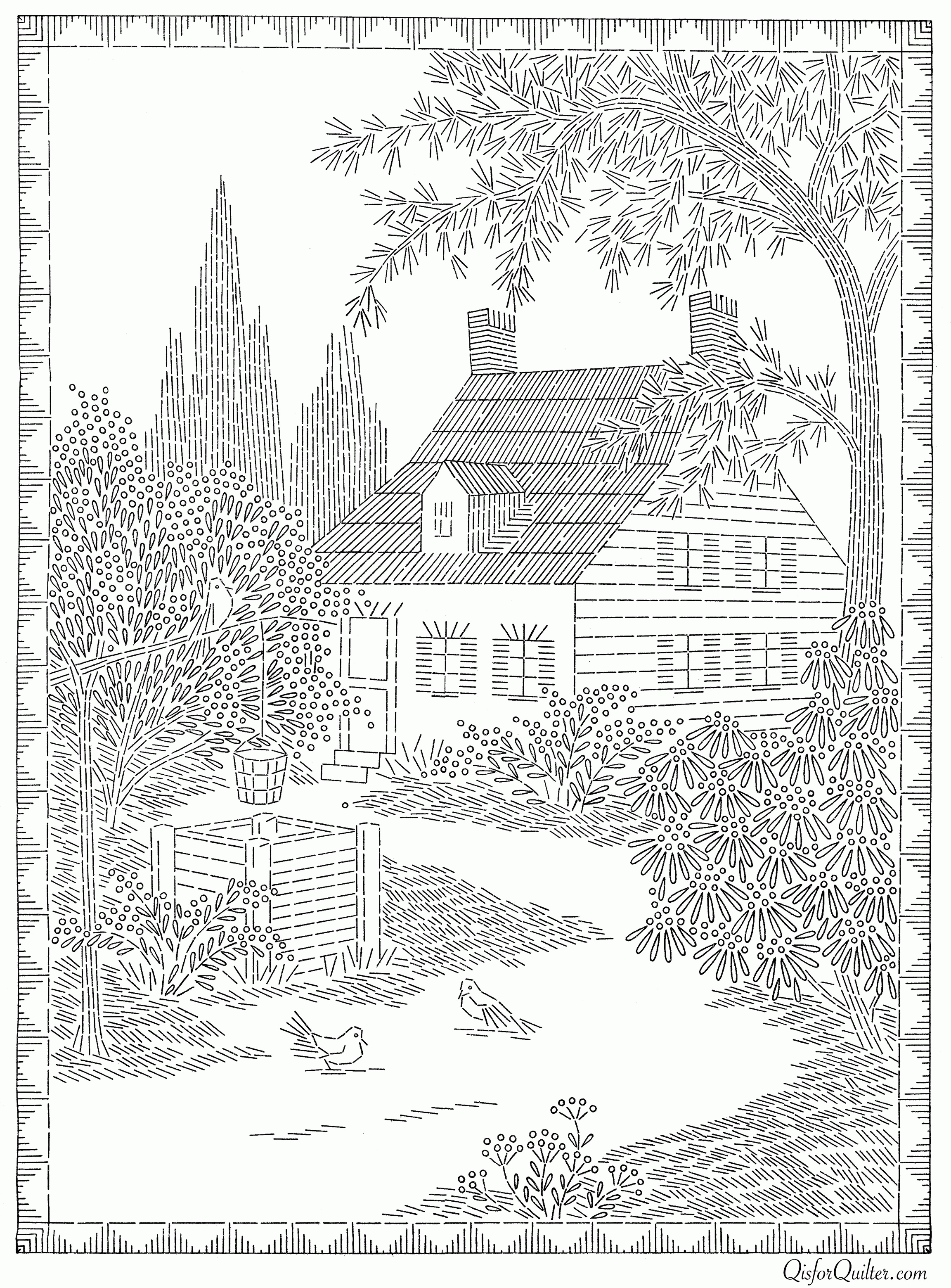 65 Log Cabin Coloring Page 29