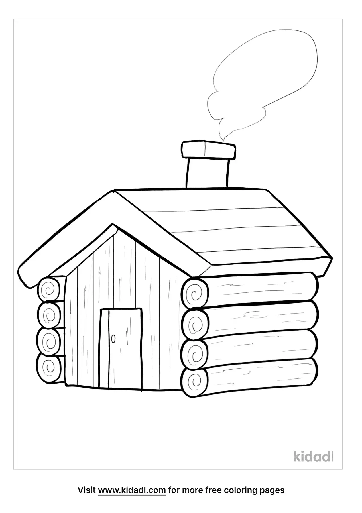 65 Log Cabin Coloring Page 42