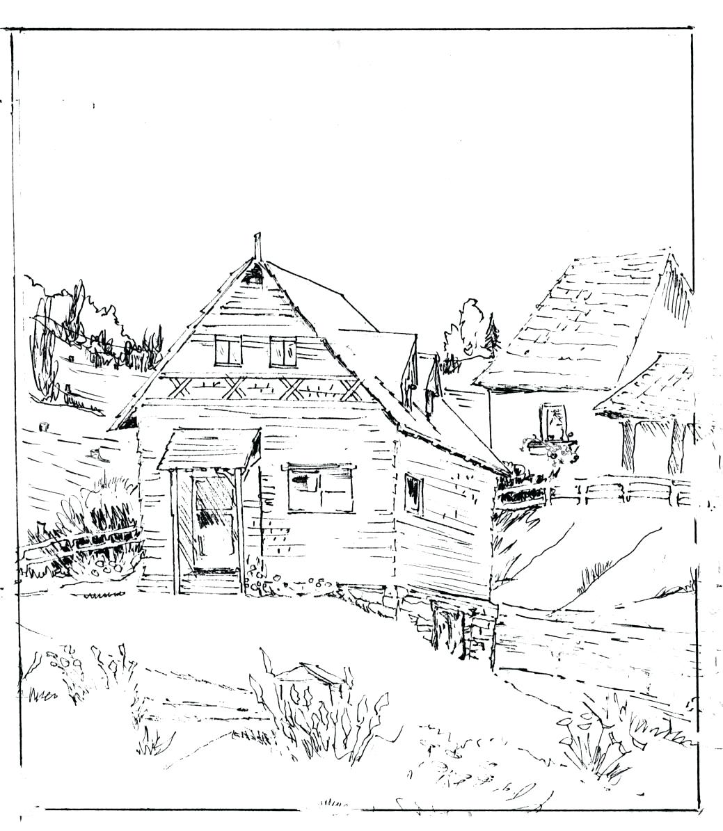65 Log Cabin Coloring Page 58