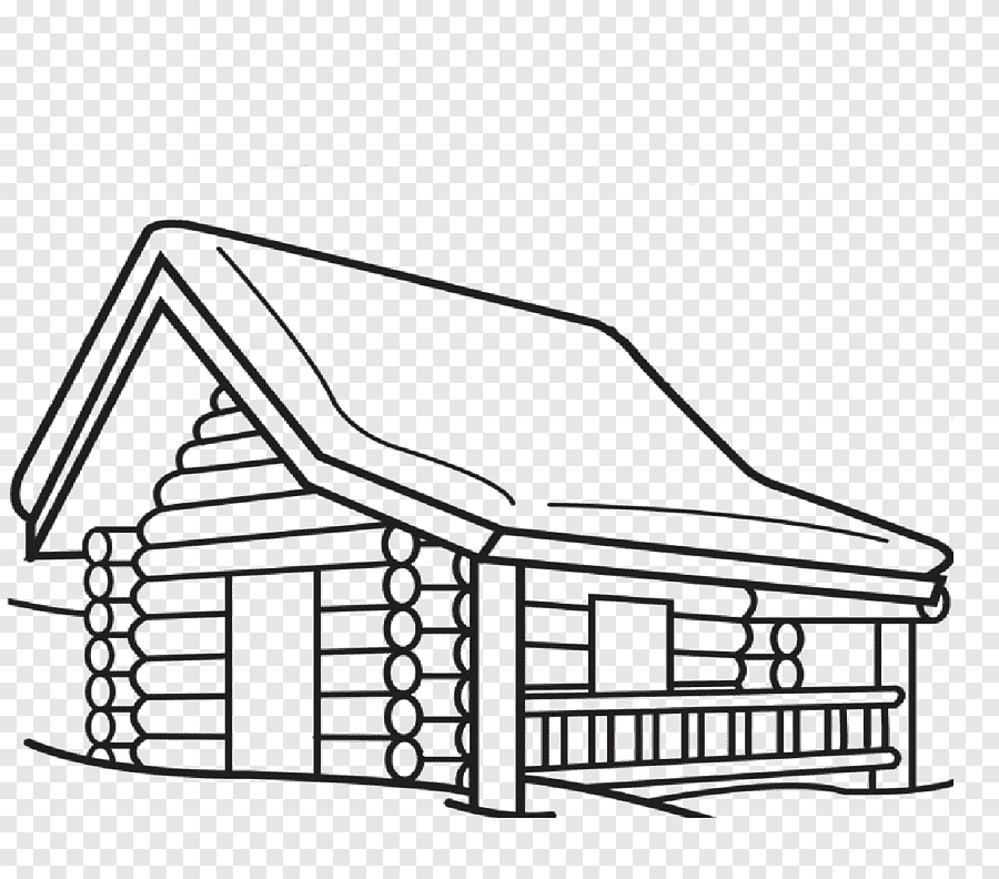 65 Log Cabin Coloring Page 59
