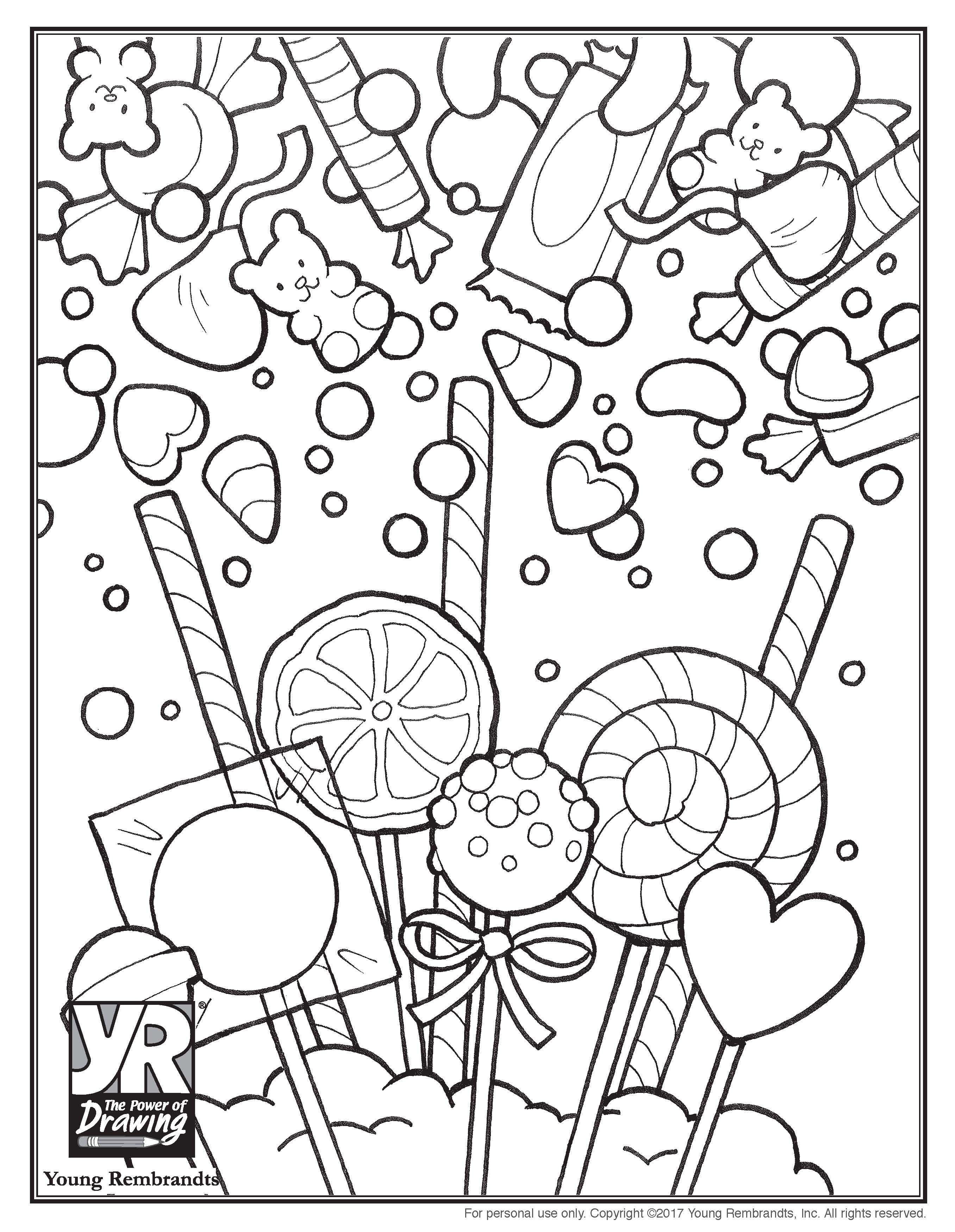 45 Cute Candy Coloring Pages 1