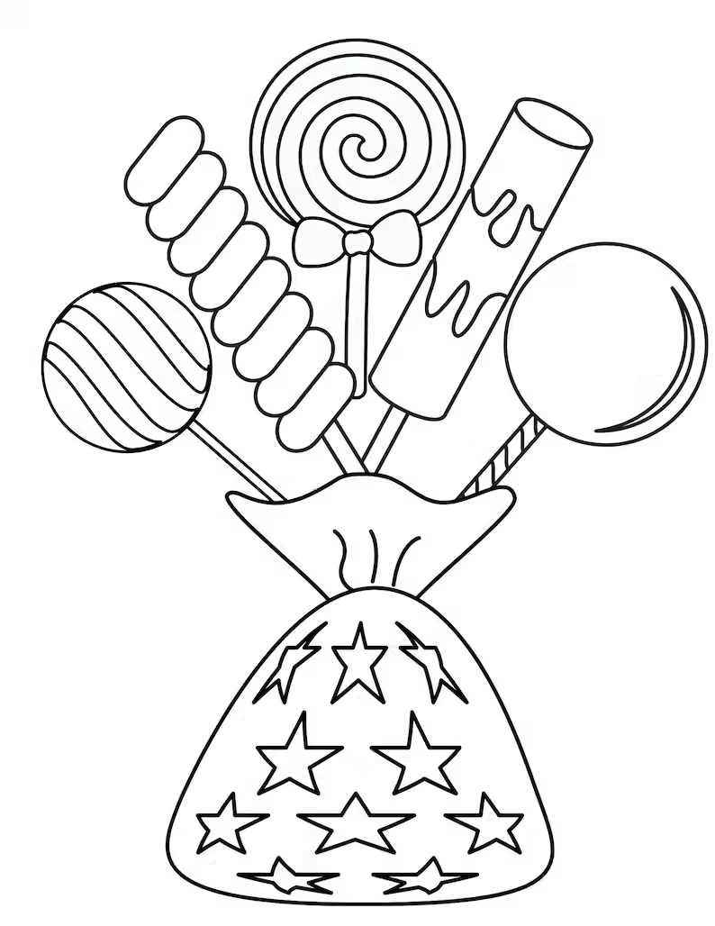 45 Cute Candy Coloring Pages 10