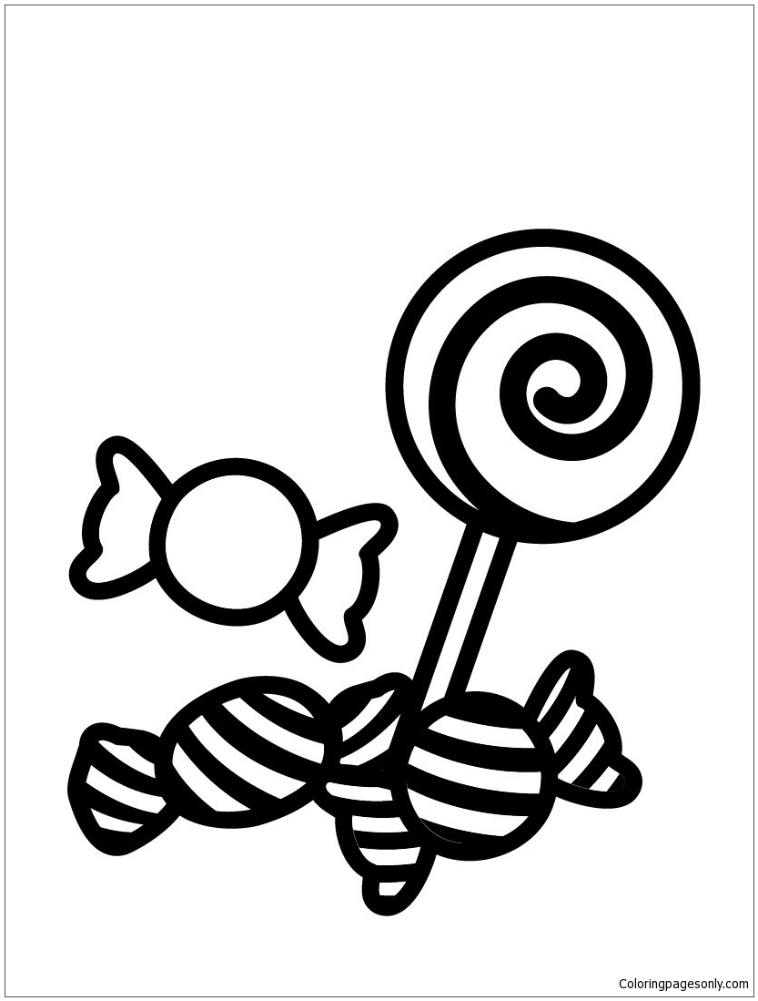 45 Cute Candy Coloring Pages 12