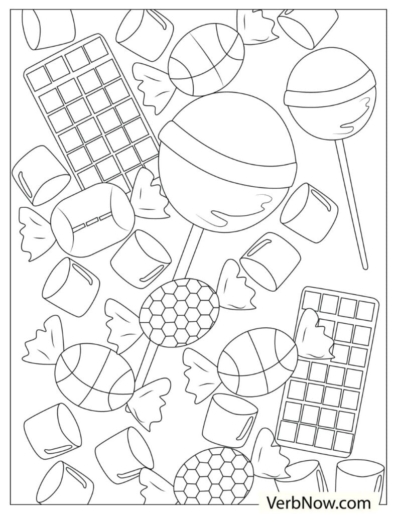 45 Cute Candy Coloring Pages 29