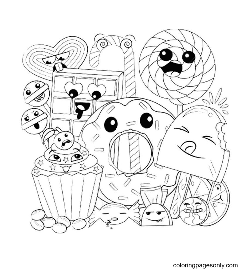 45 Cute Candy Coloring Pages 39