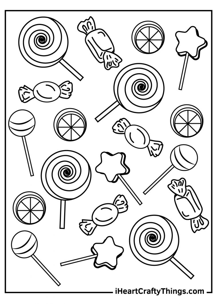 45 Cute Candy Coloring Pages 41