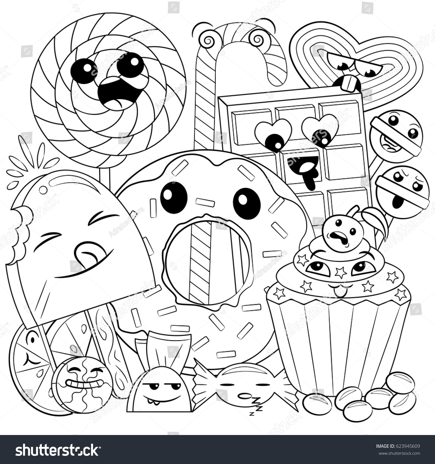 45 Cute Candy Coloring Pages 56