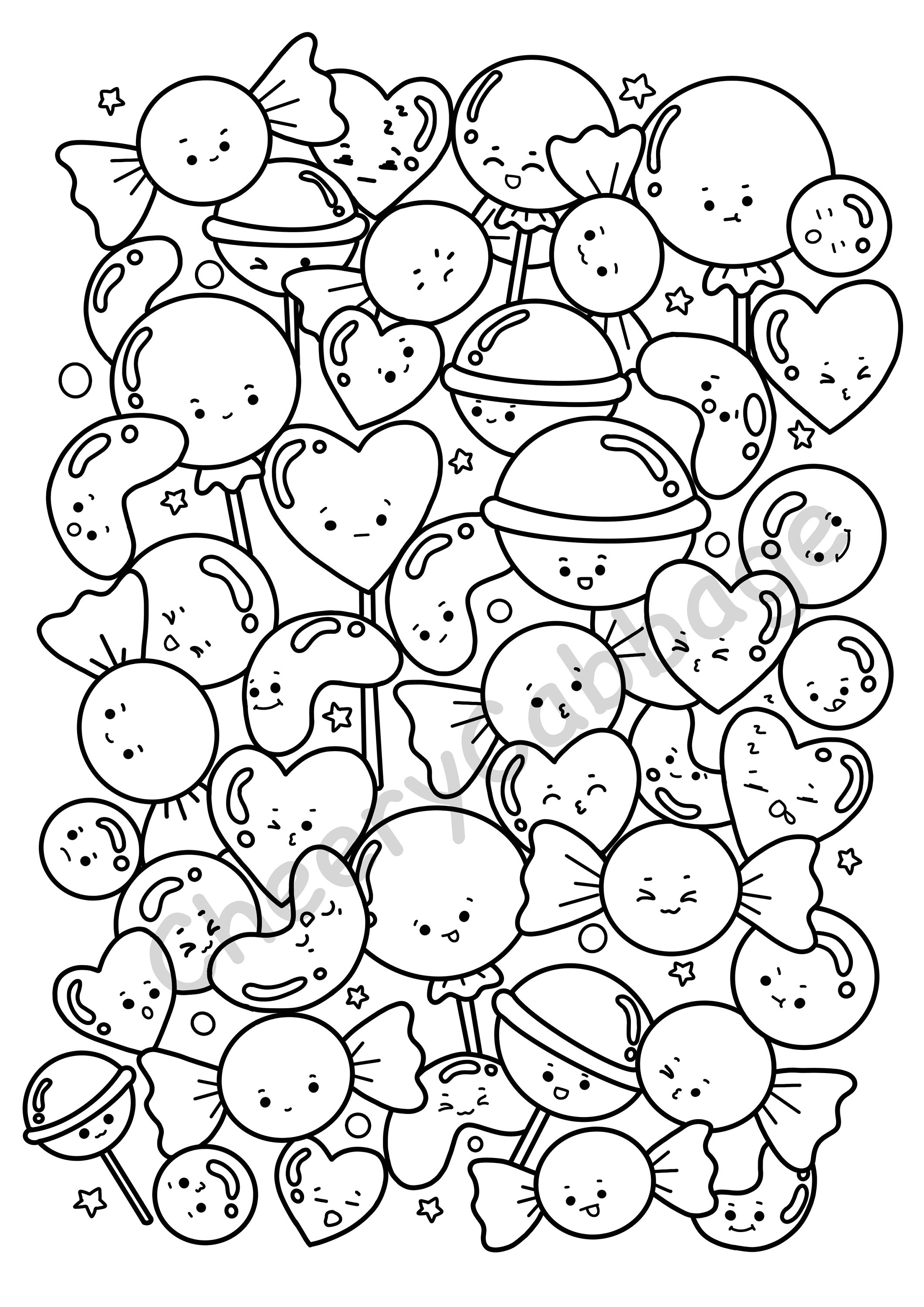 45 Cute Candy Coloring Pages 57